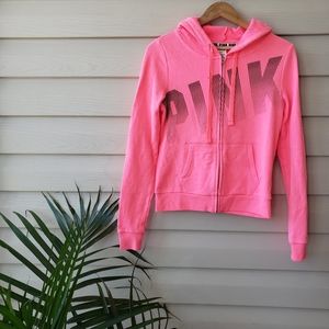 PINK Victoria's Secret Full Zip Up Hoodie Small